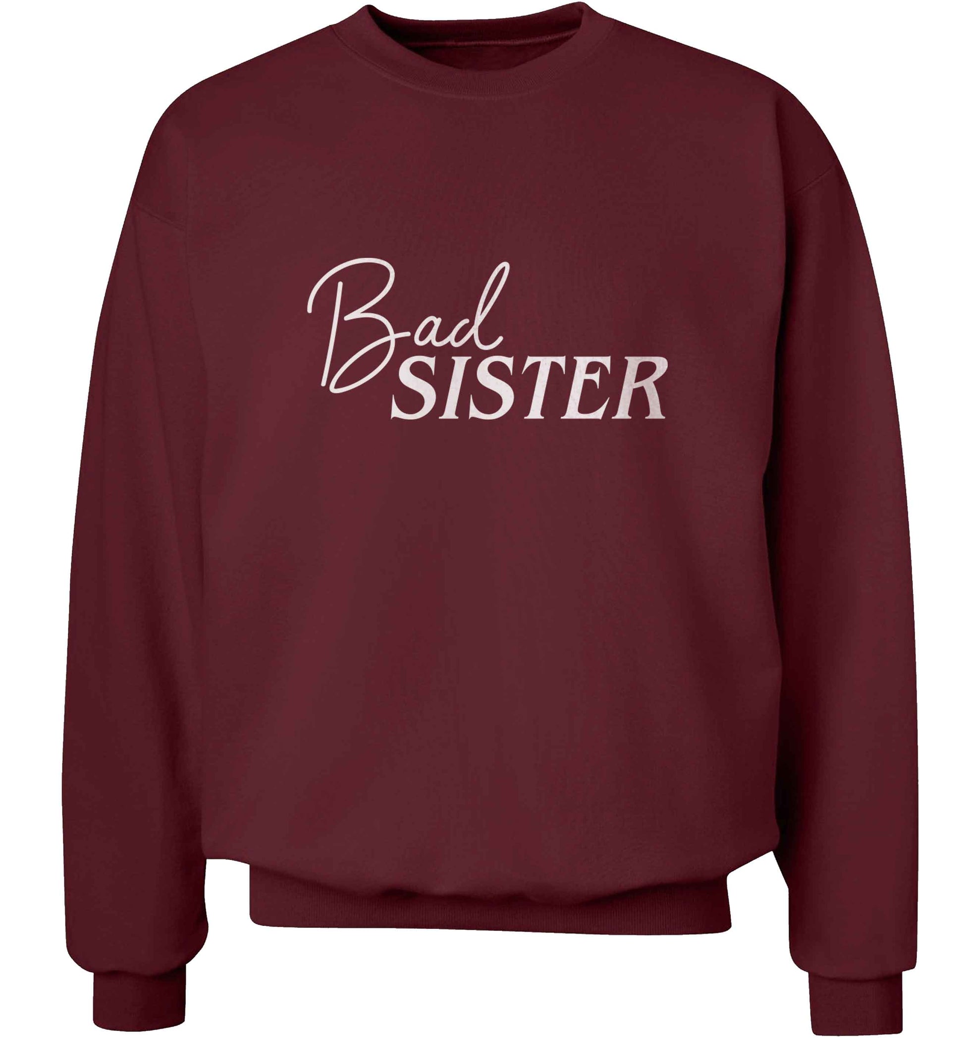 Bad sister adult's unisex maroon sweater 2XL