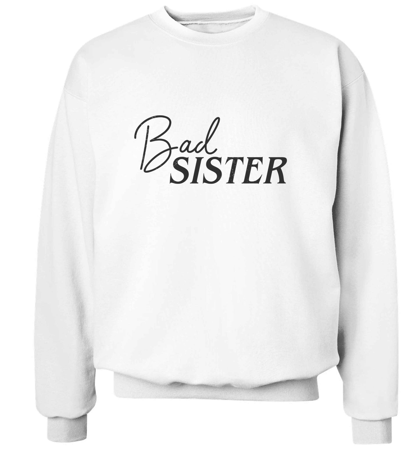 Bad sister adult's unisex white sweater 2XL