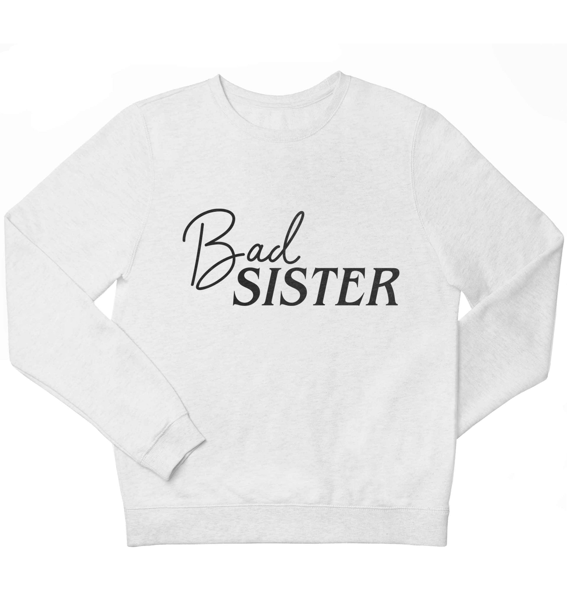 Bad sister children's white sweater 12-13 Years