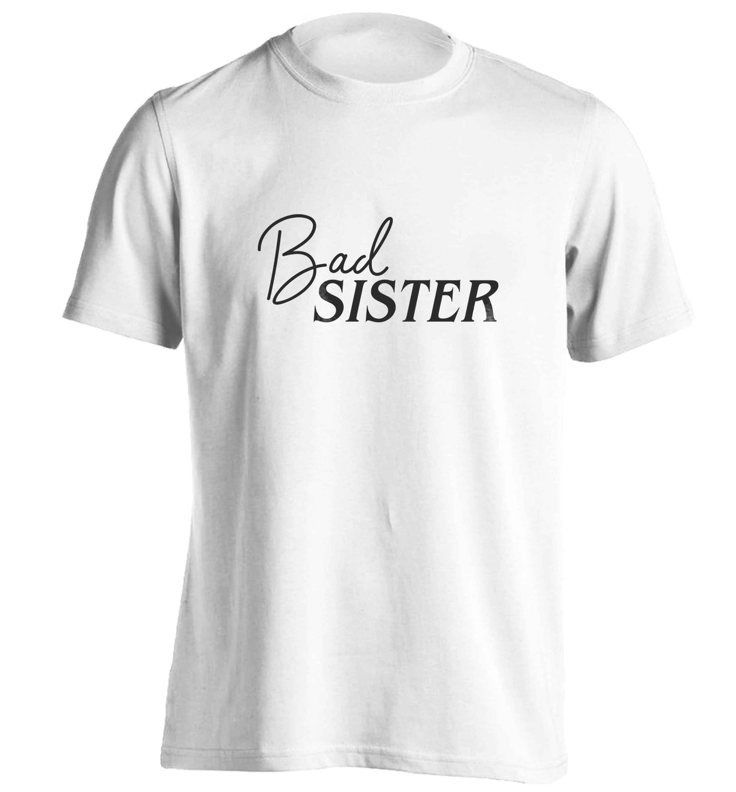 Bad sister adults unisex white Tshirt 2XL