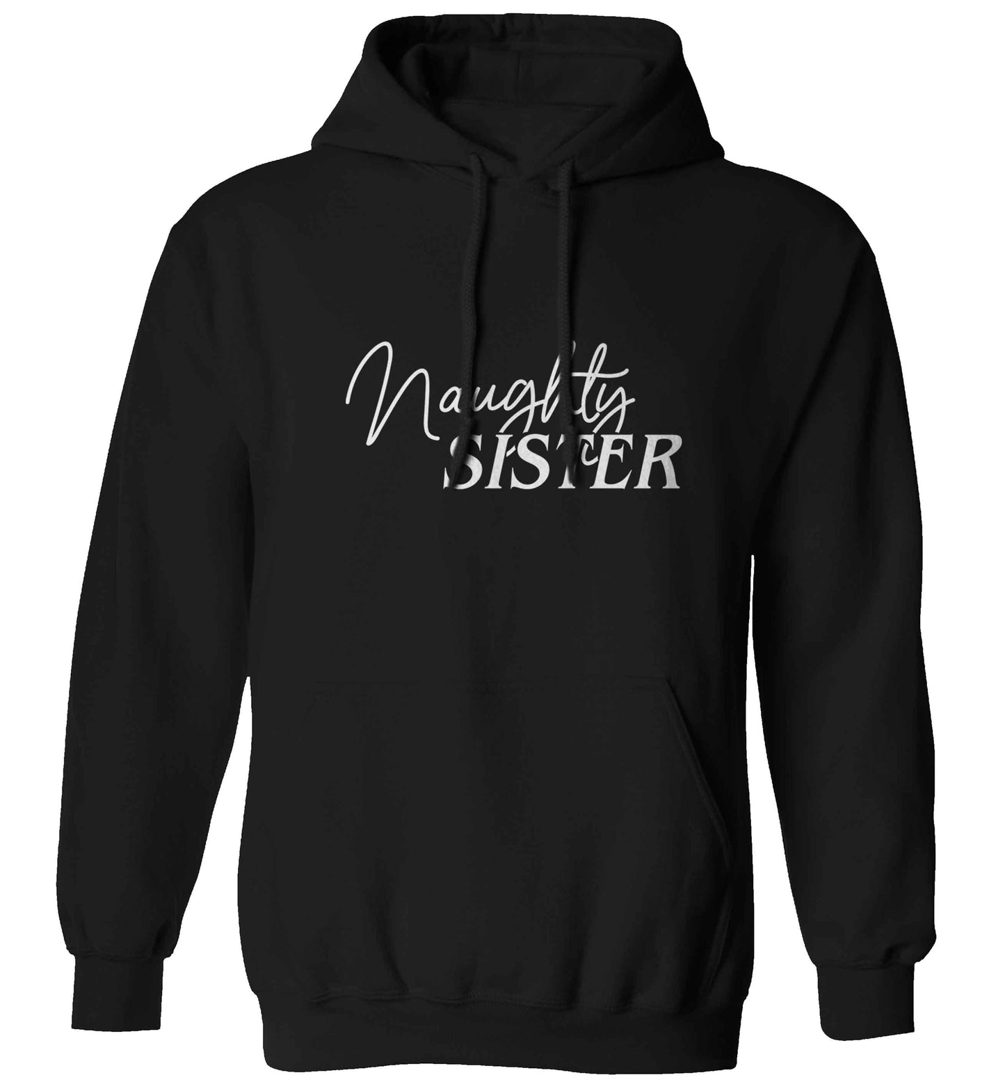 Naughty Sister adults unisex black hoodie 2XL