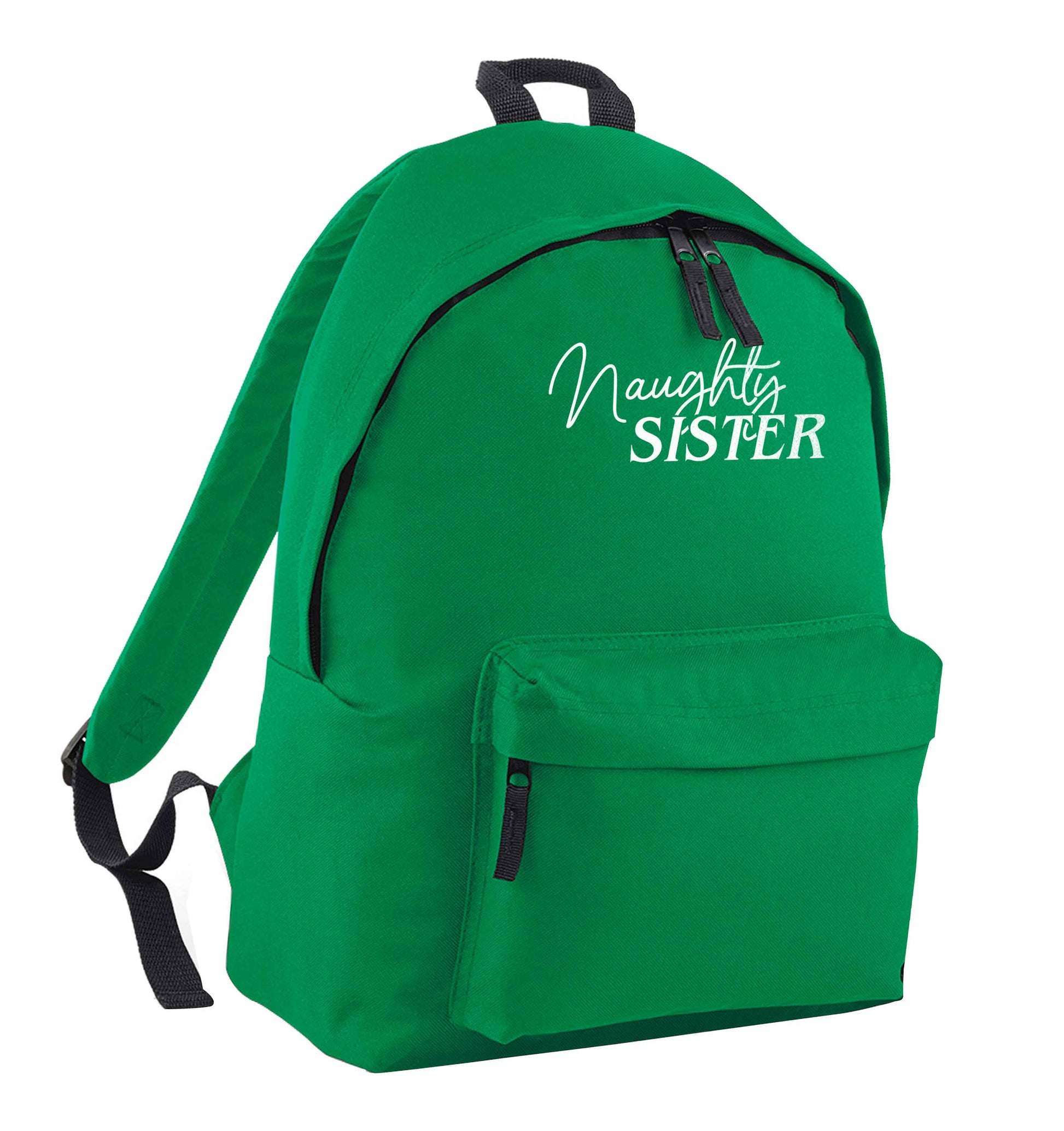 Naughty Sister green adults backpack