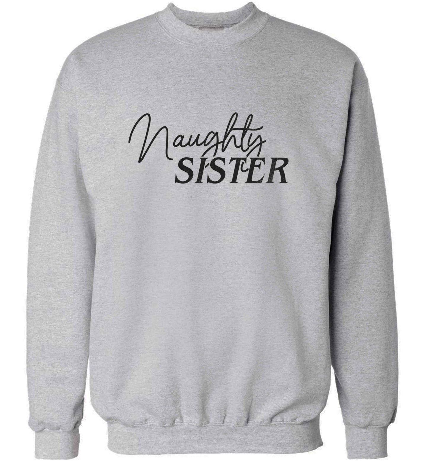 Naughty Sister adult's unisex grey sweater 2XL
