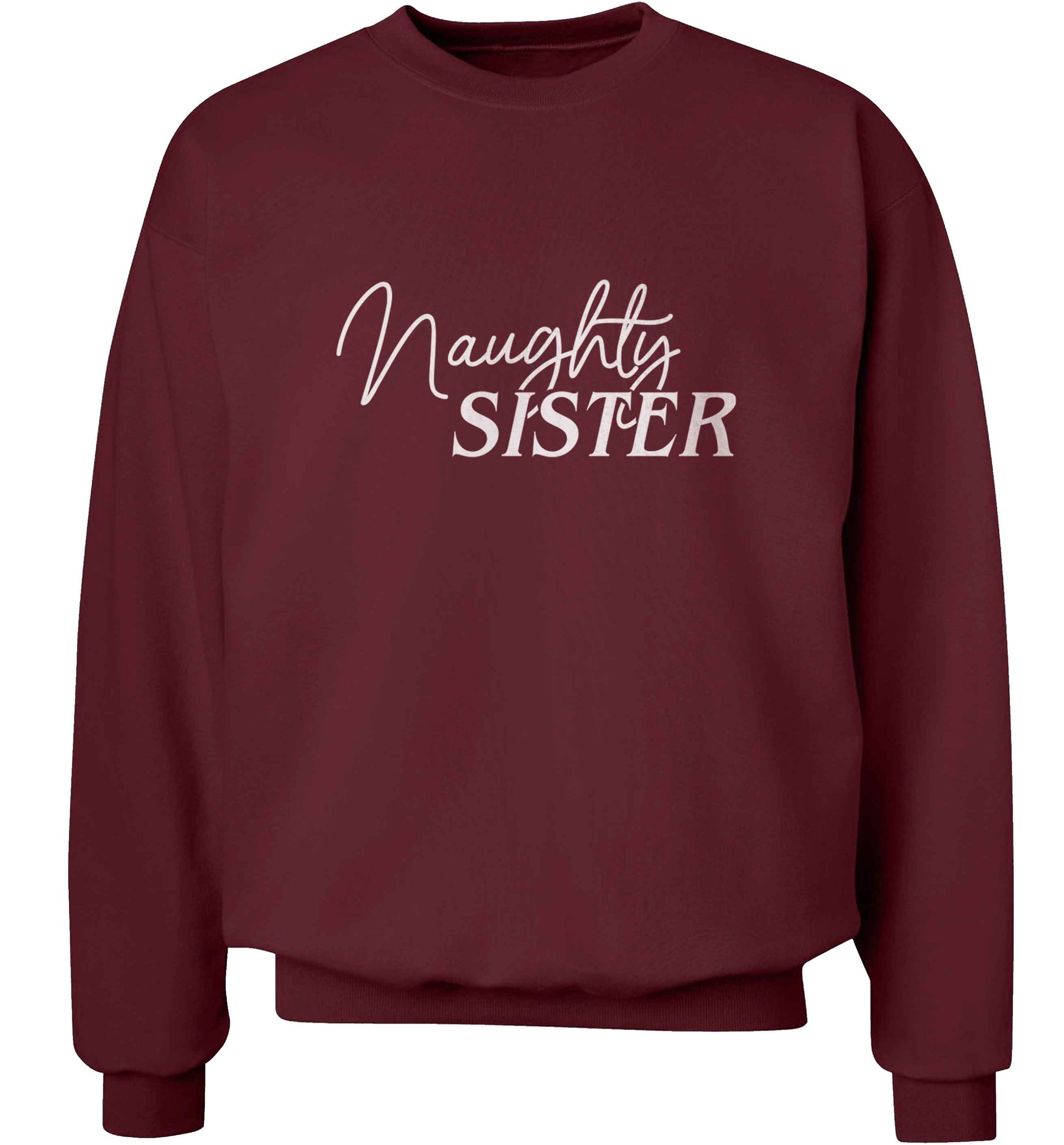 Naughty Sister adult's unisex maroon sweater 2XL
