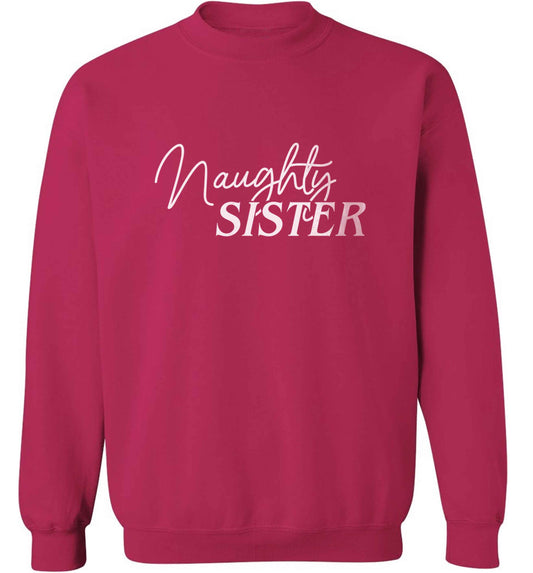 Naughty Sister adult's unisex pink sweater 2XL