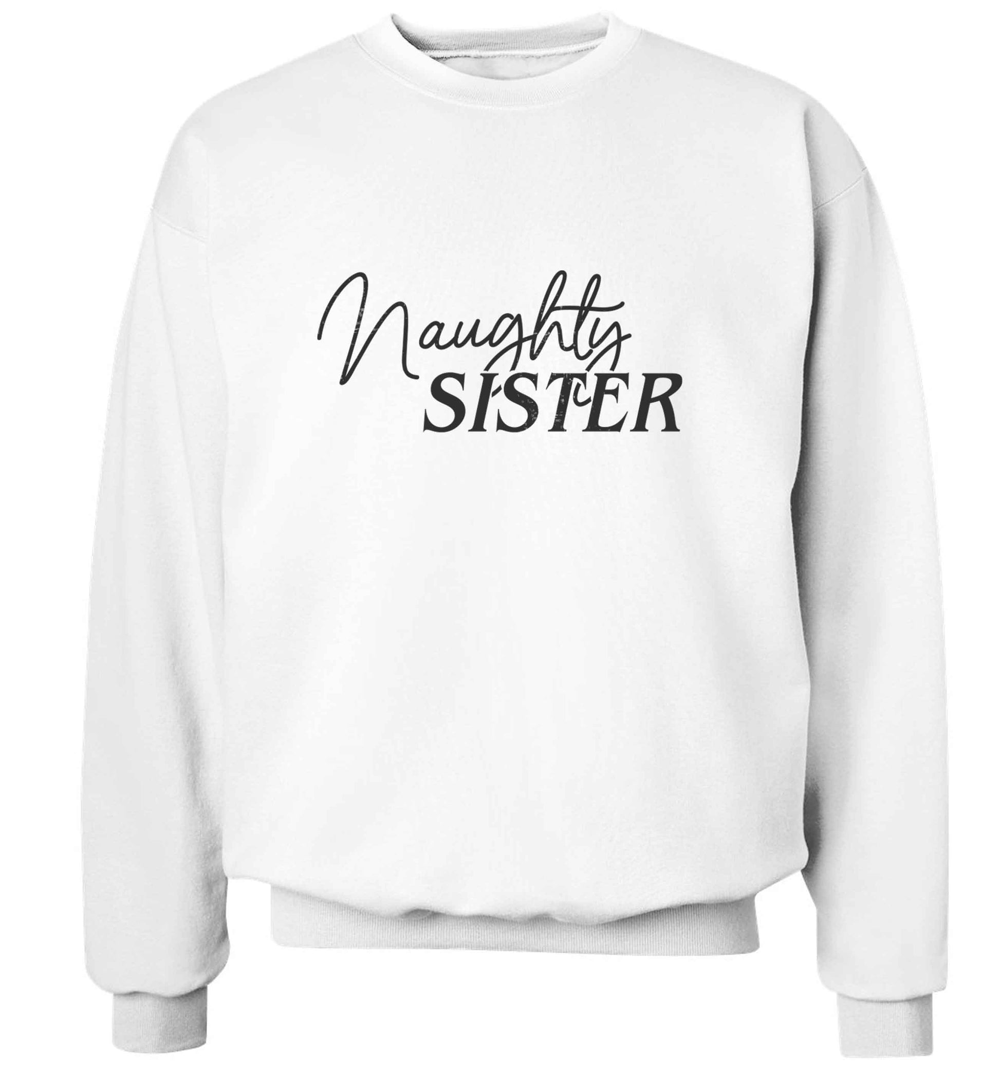 Naughty Sister adult's unisex white sweater 2XL