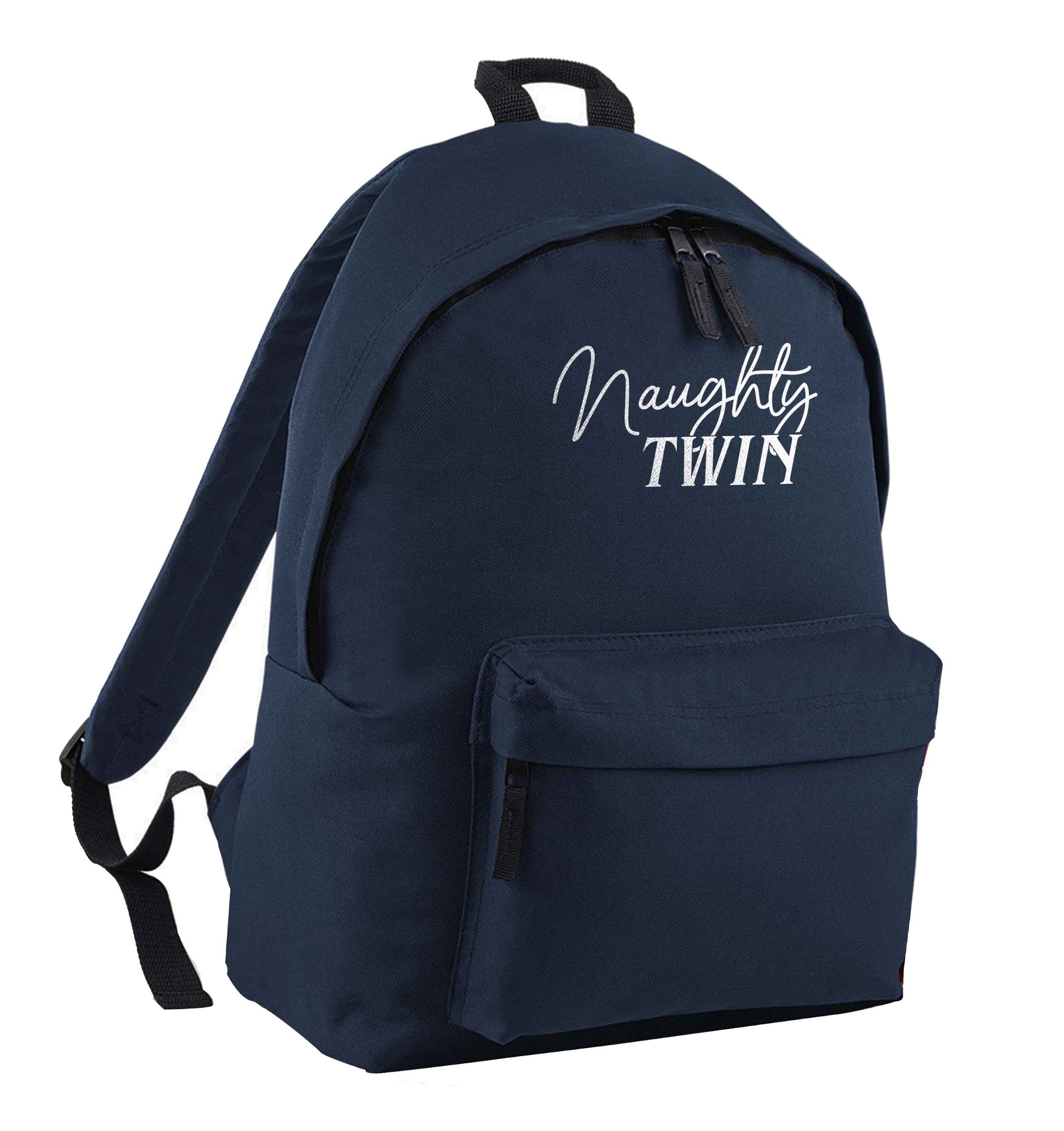 Naughty twin navy adults backpack