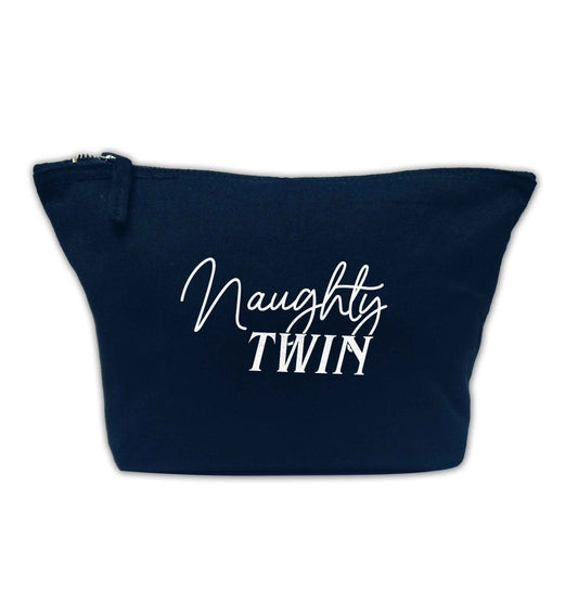 Naughty twin navy makeup bag