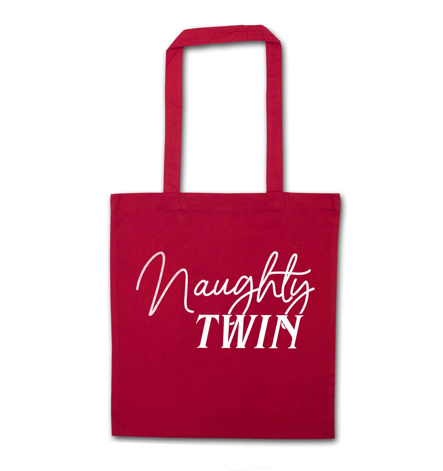 Naughty twin red tote bag