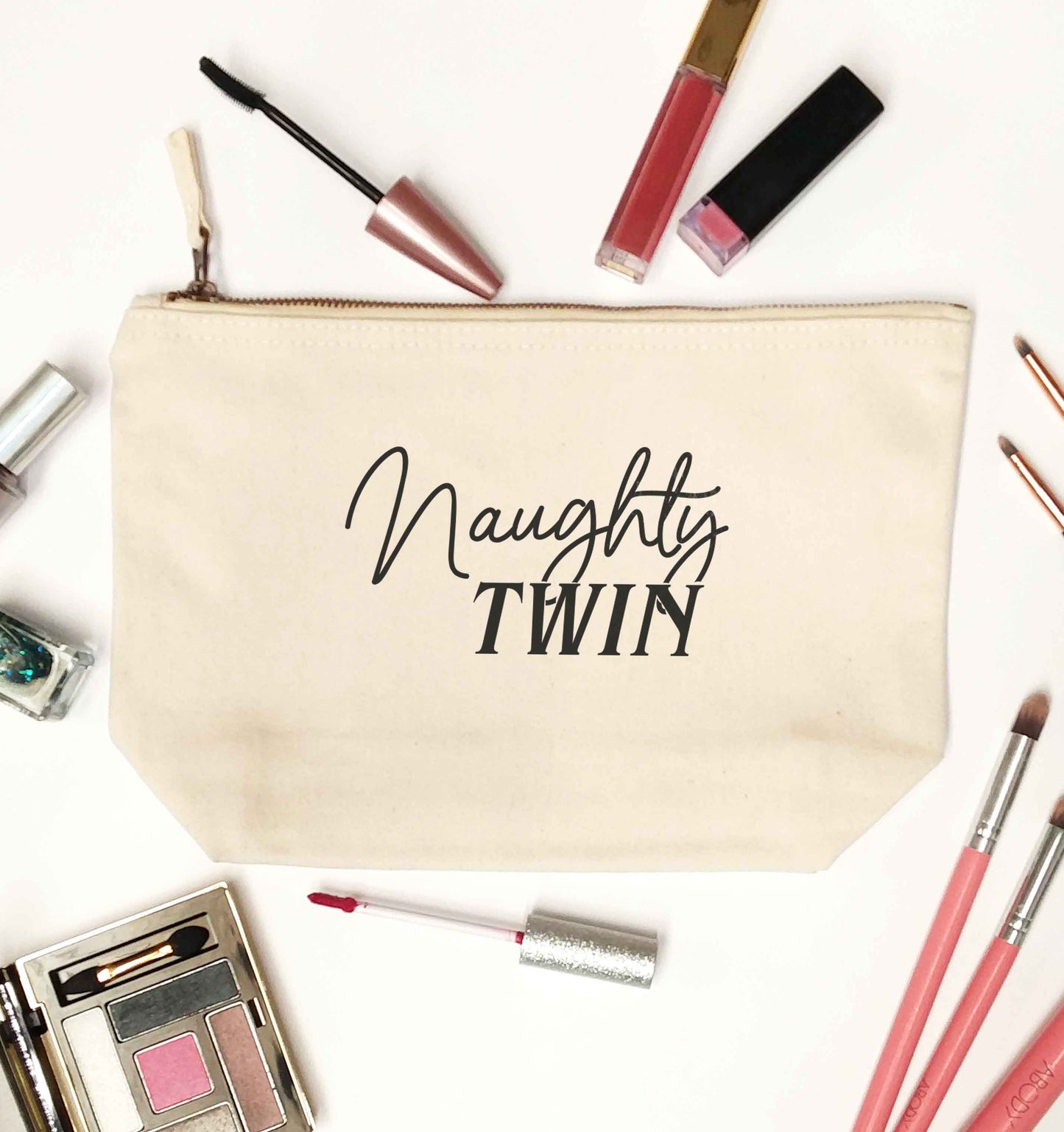 Naughty twin natural makeup bag