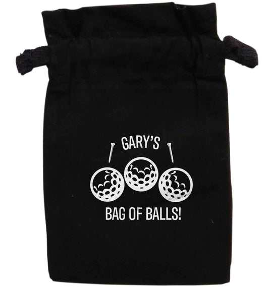 Personalised bag of golf balls | XS - L | Pouch / Drawstring bag / Sack | Organic Cotton | Bulk discounts available!
