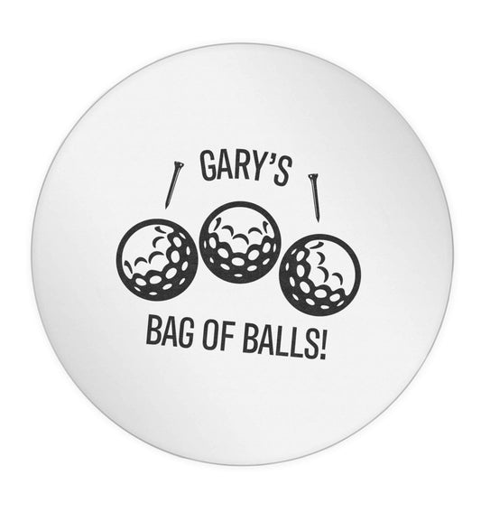Personalised bag of golf balls 24 @ 45mm matt circle stickers
