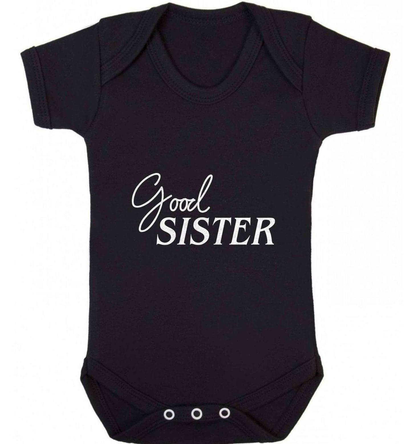 Good sister baby vest black 18-24 months