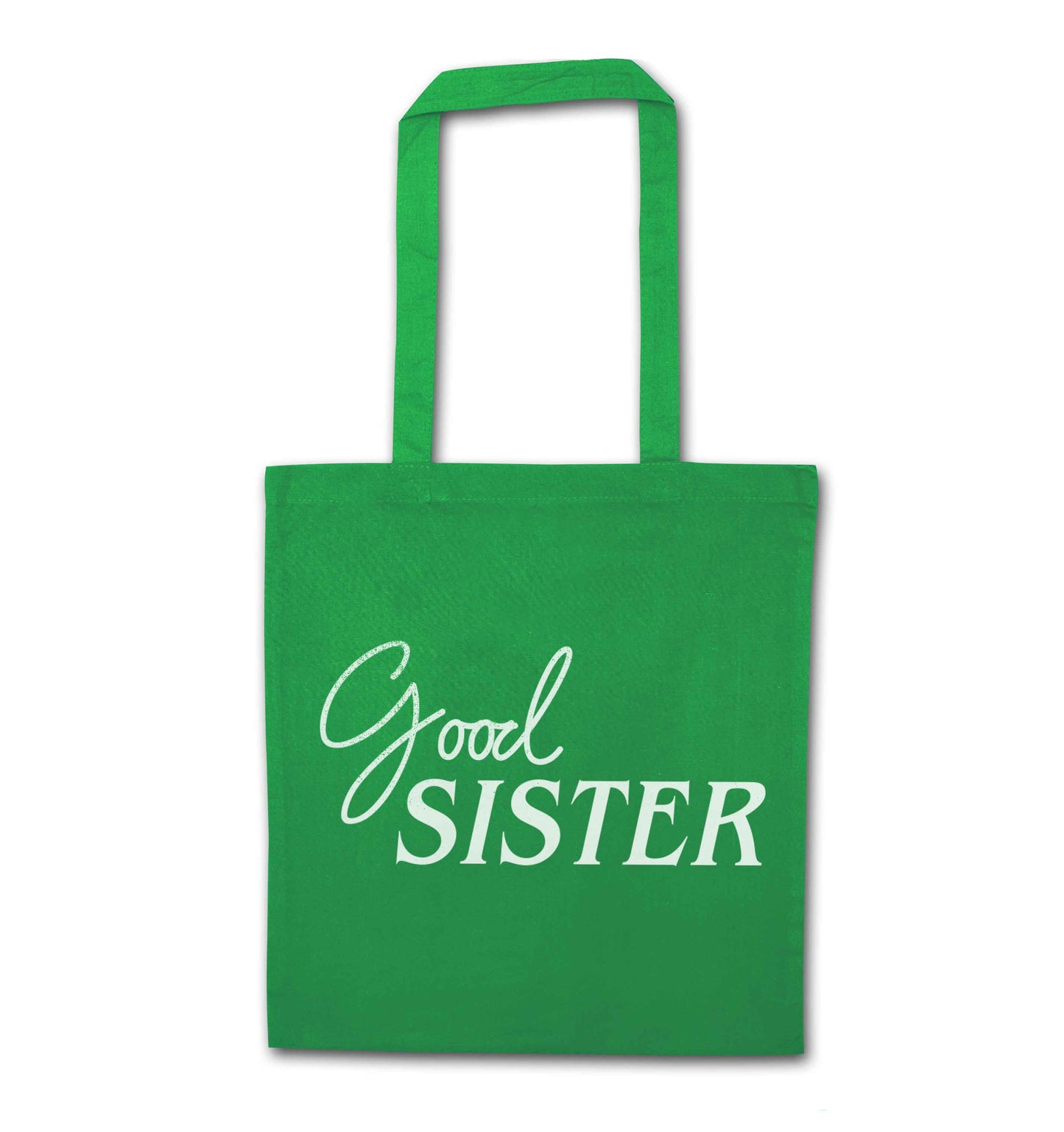 Good sister green tote bag