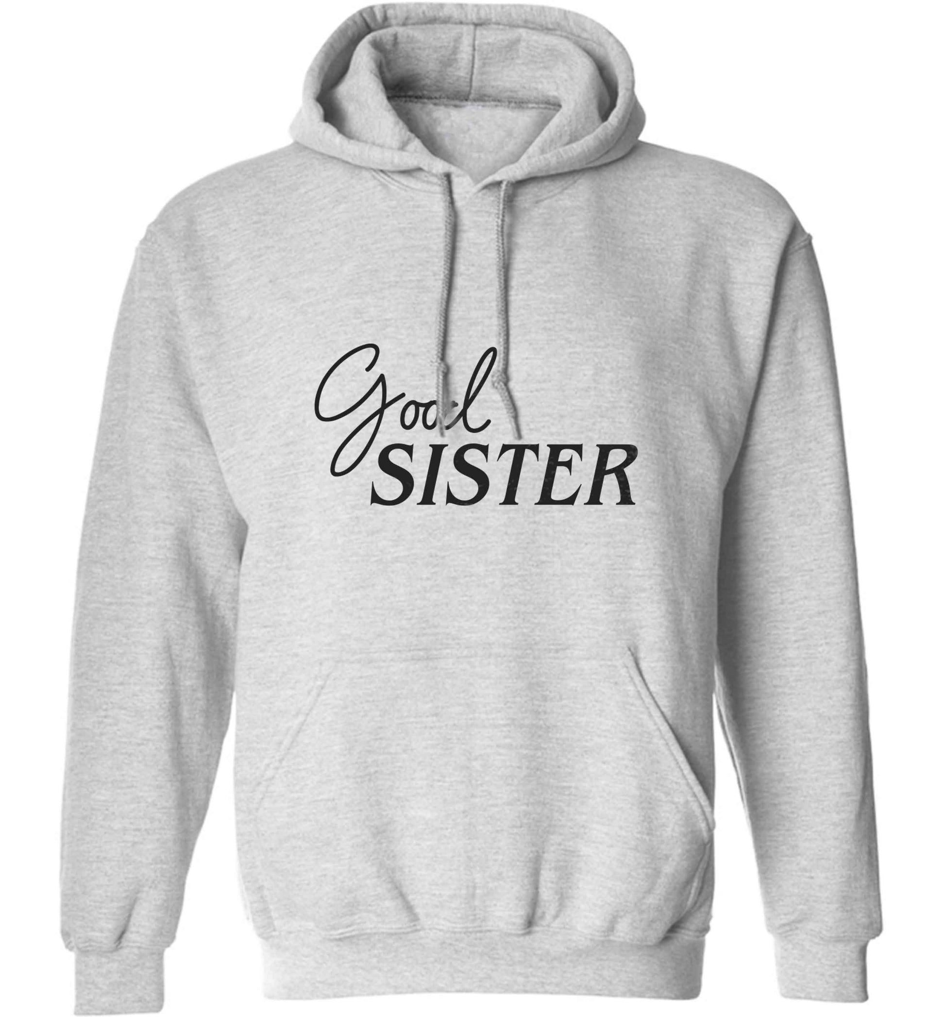 Good sister adults unisex grey hoodie 2XL