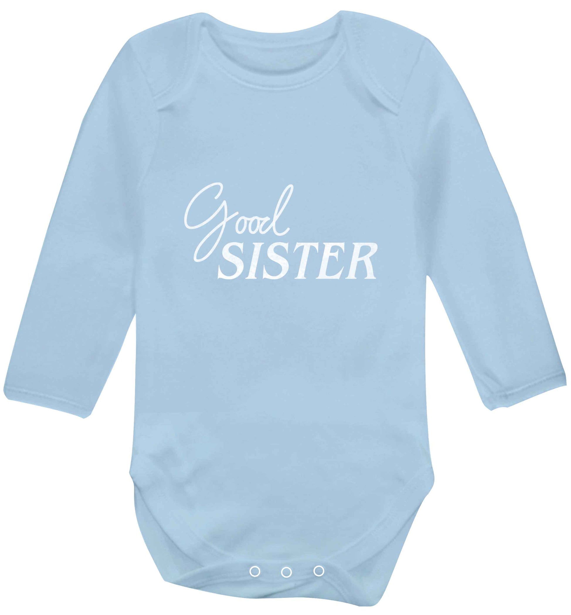 Good sister baby vest long sleeved pale blue 6-12 months
