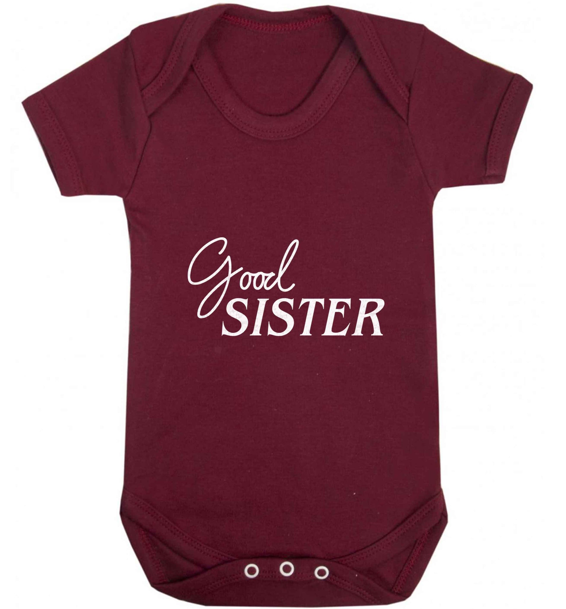 Good sister baby vest maroon 18-24 months