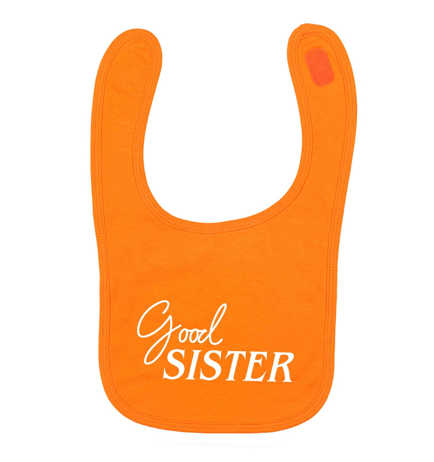 Good sister orange baby bib