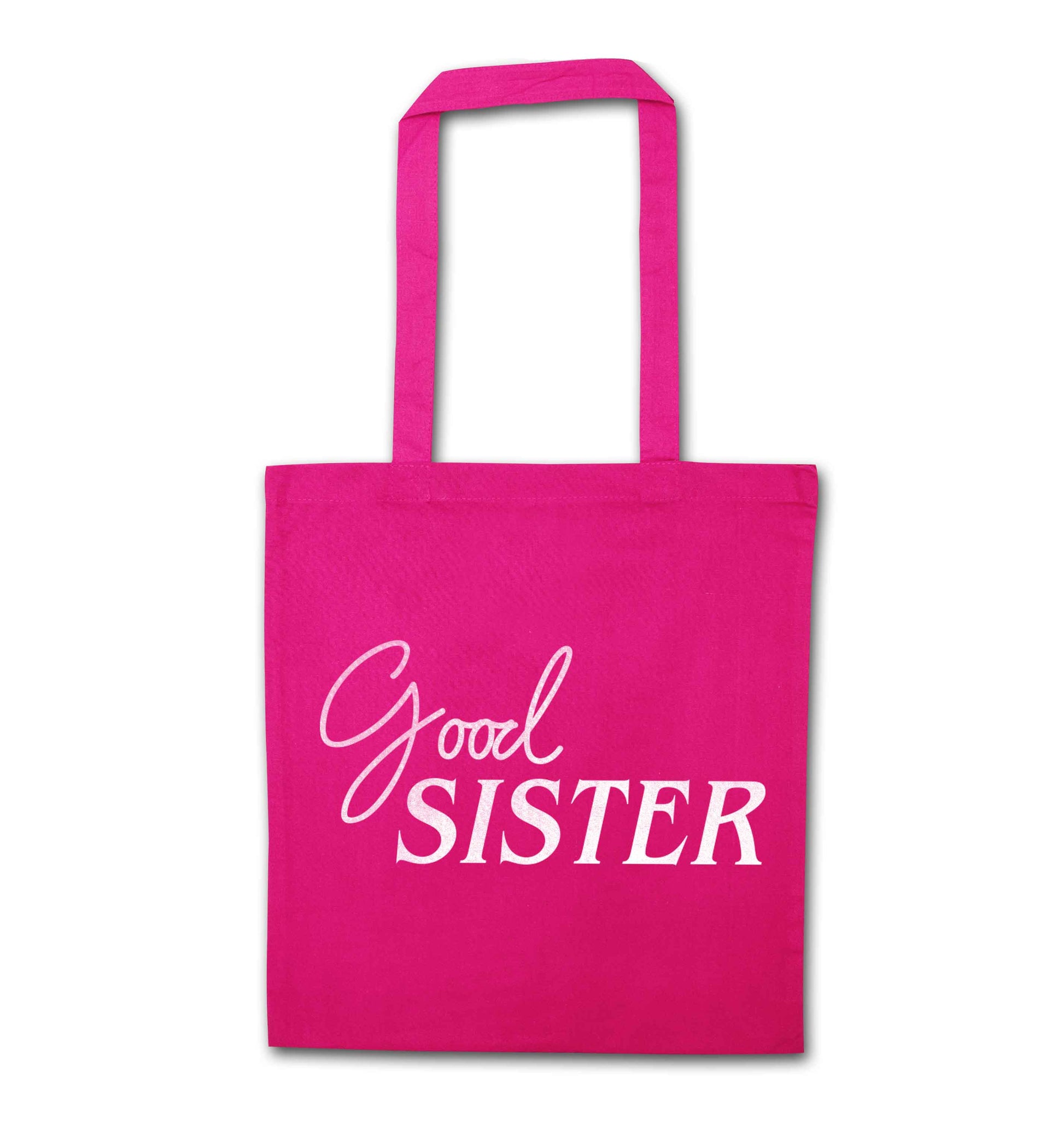 Good sister pink tote bag