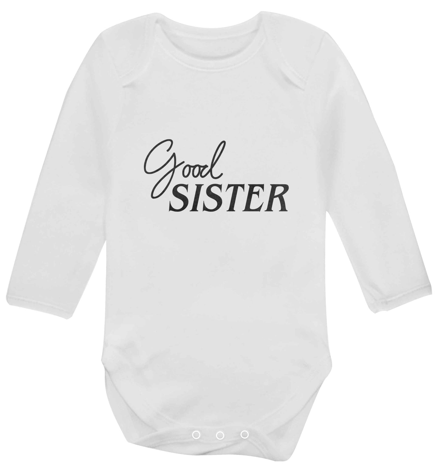 Good sister baby vest long sleeved white 6-12 months