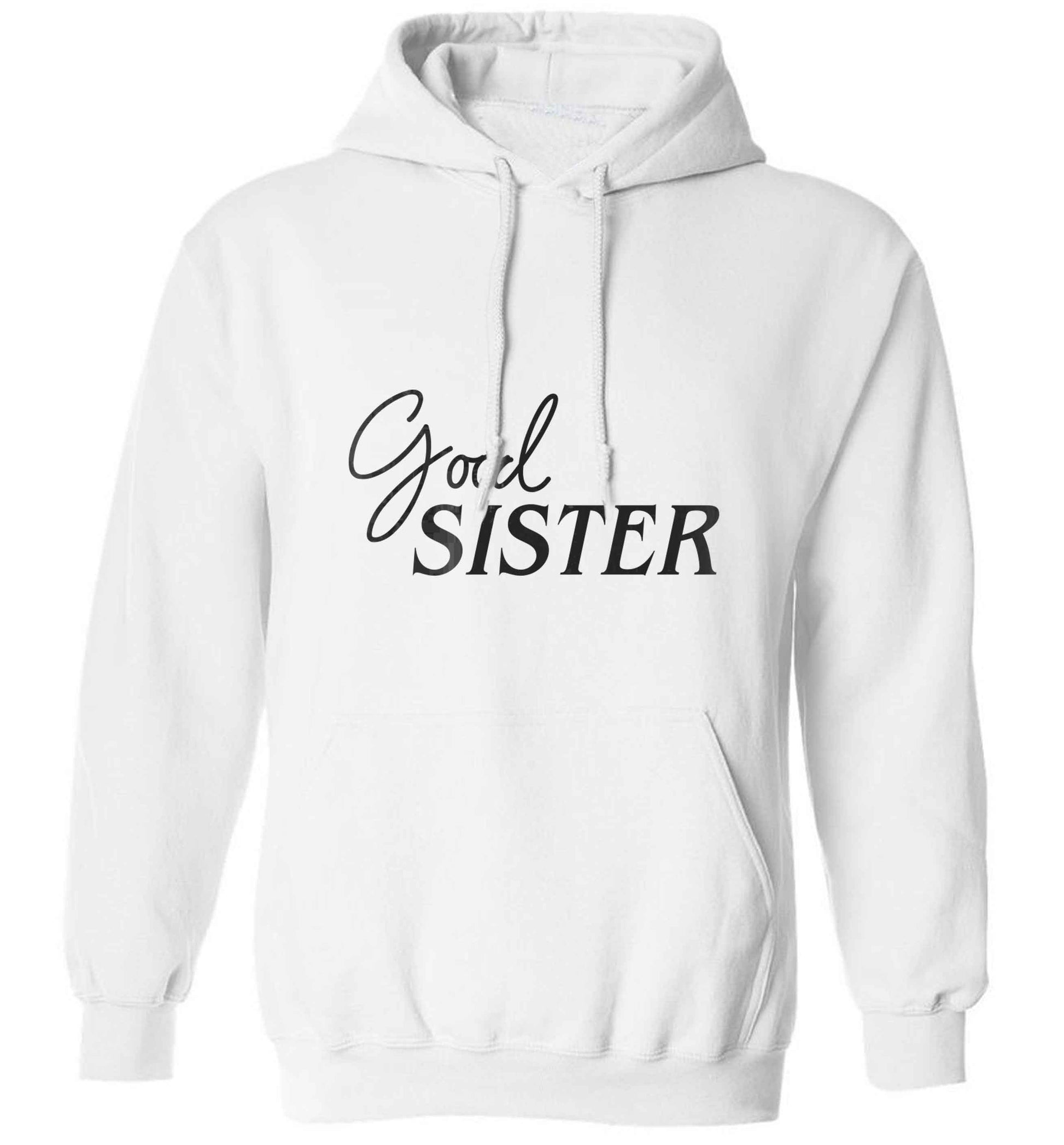 Good sister adults unisex white hoodie 2XL