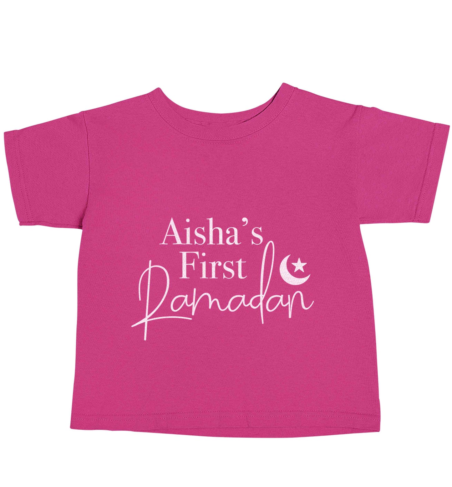 Personalised first Ramadan pink baby toddler Tshirt 2 Years