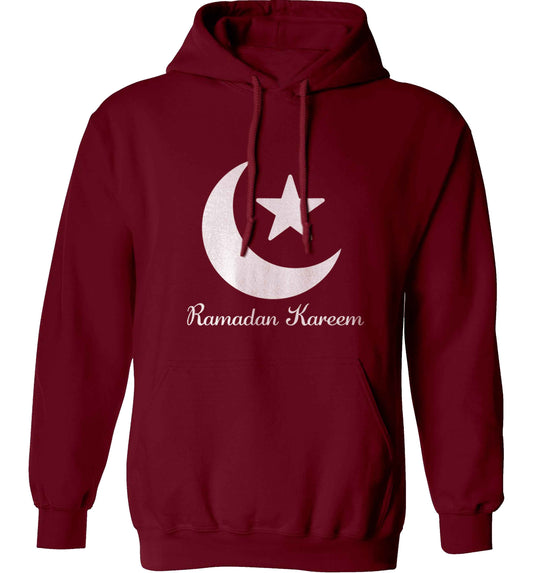 Ramadan kareem adults unisex maroon hoodie 2XL