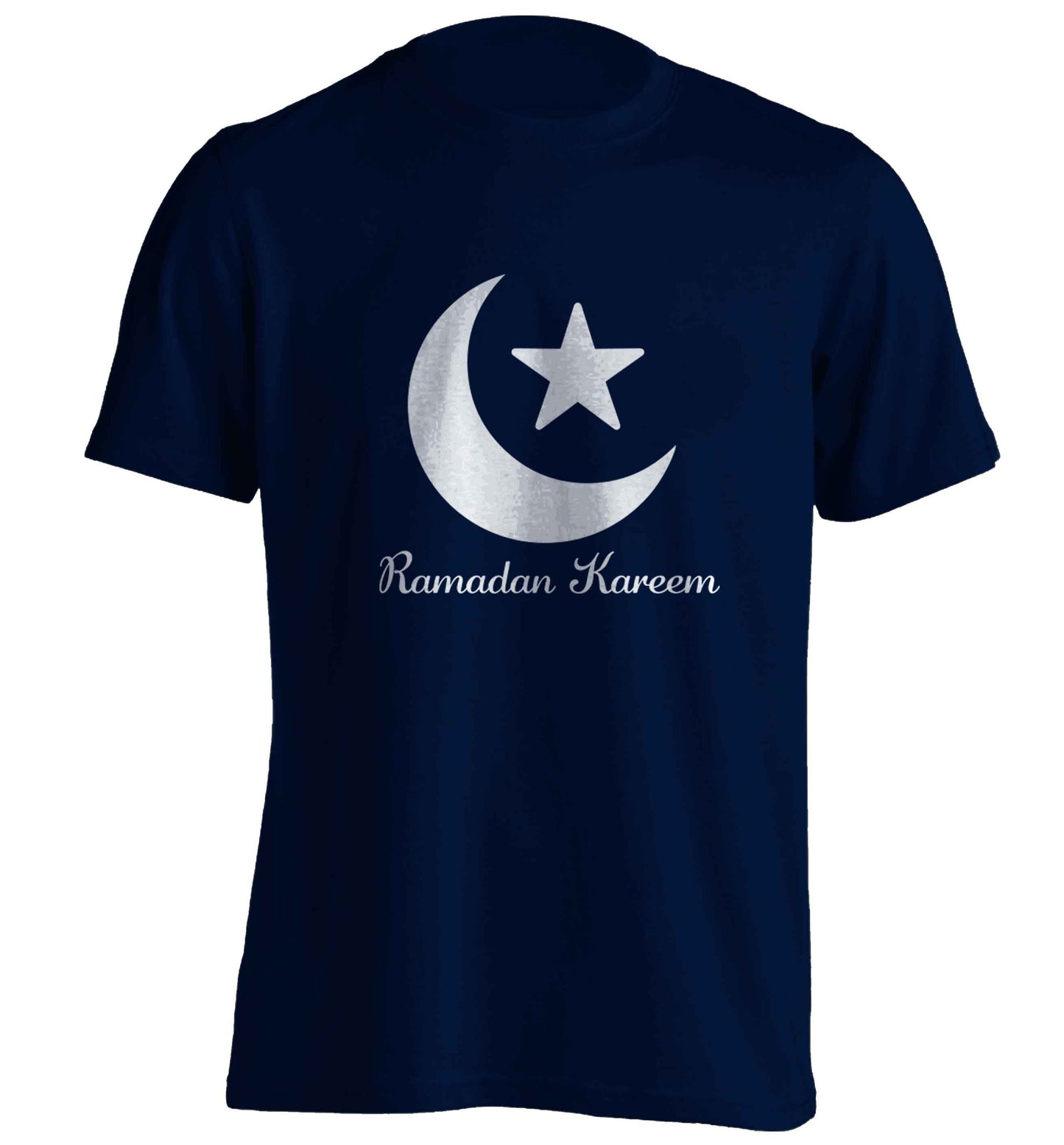 Ramadan kareem adults unisex navy Tshirt 2XL