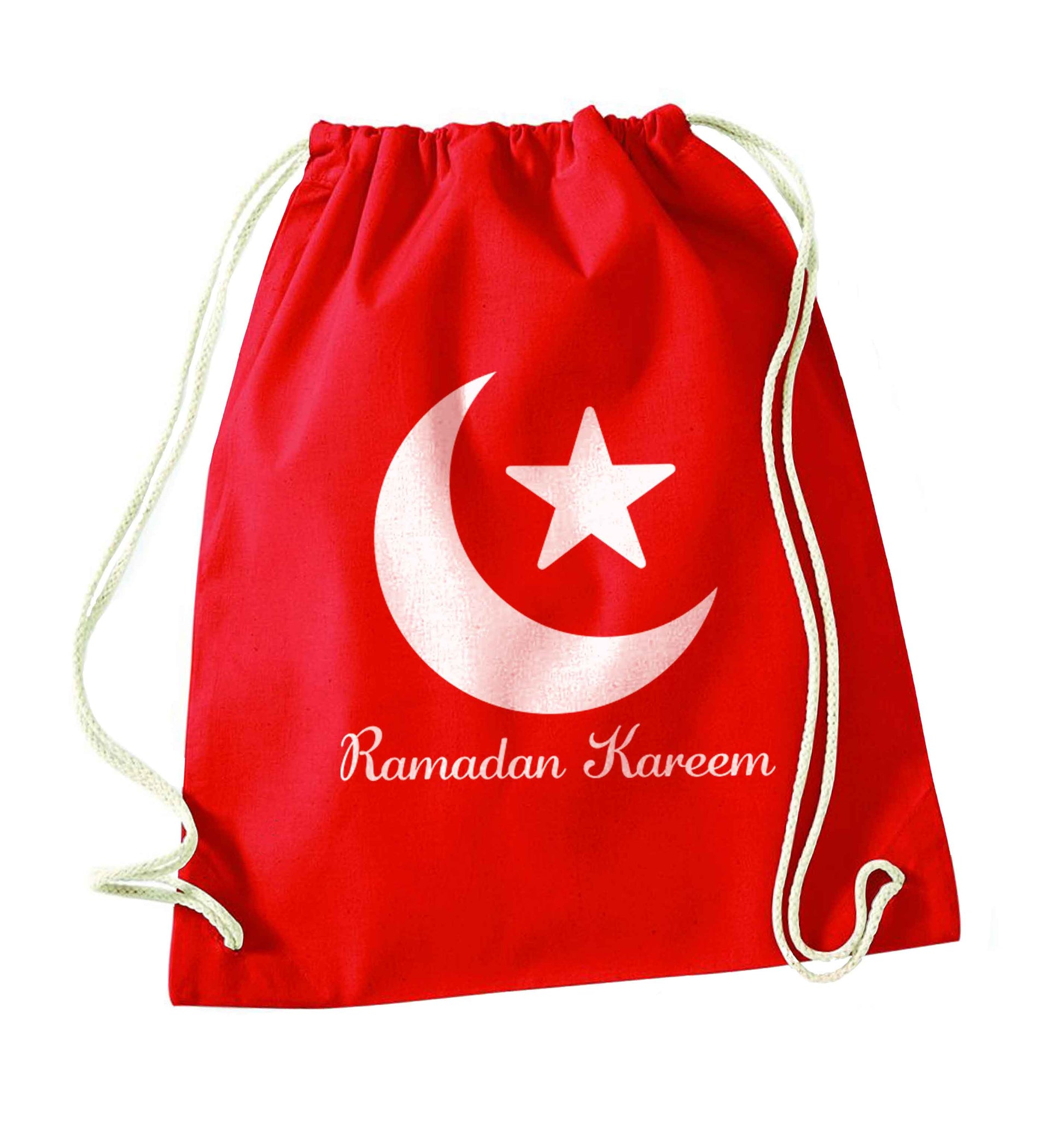 Ramadan kareem red drawstring bag 