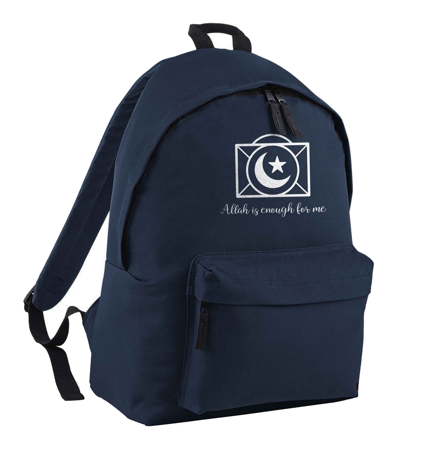 Allah is enough for me navy adults backpack