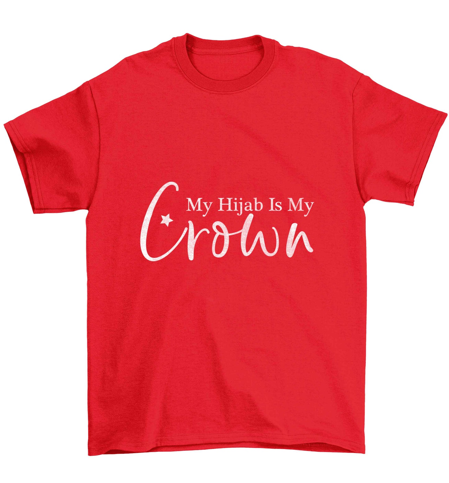 My hijab is my crown Children's red Tshirt 12-13 Years