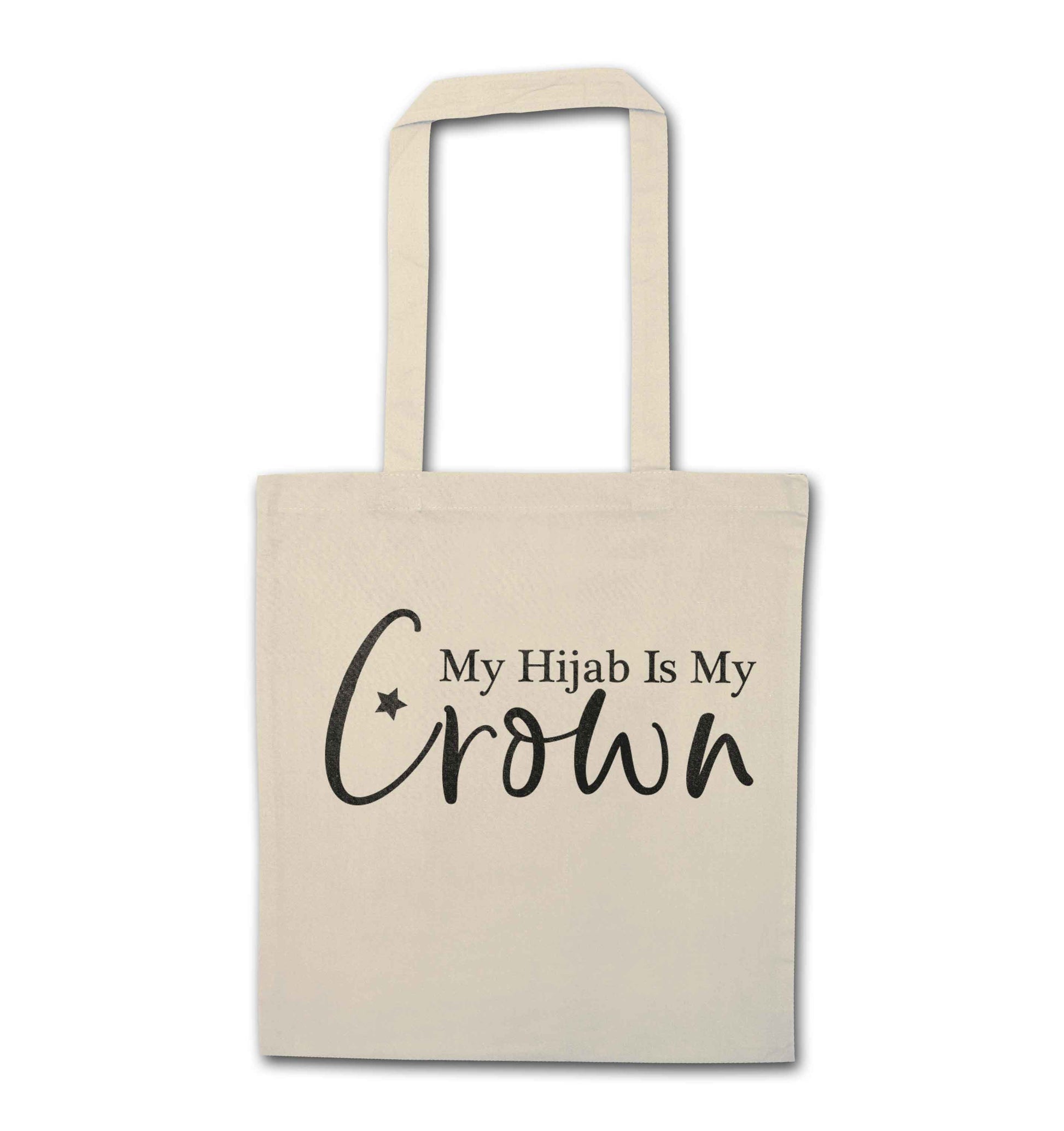 My hijab is my crown natural tote bag