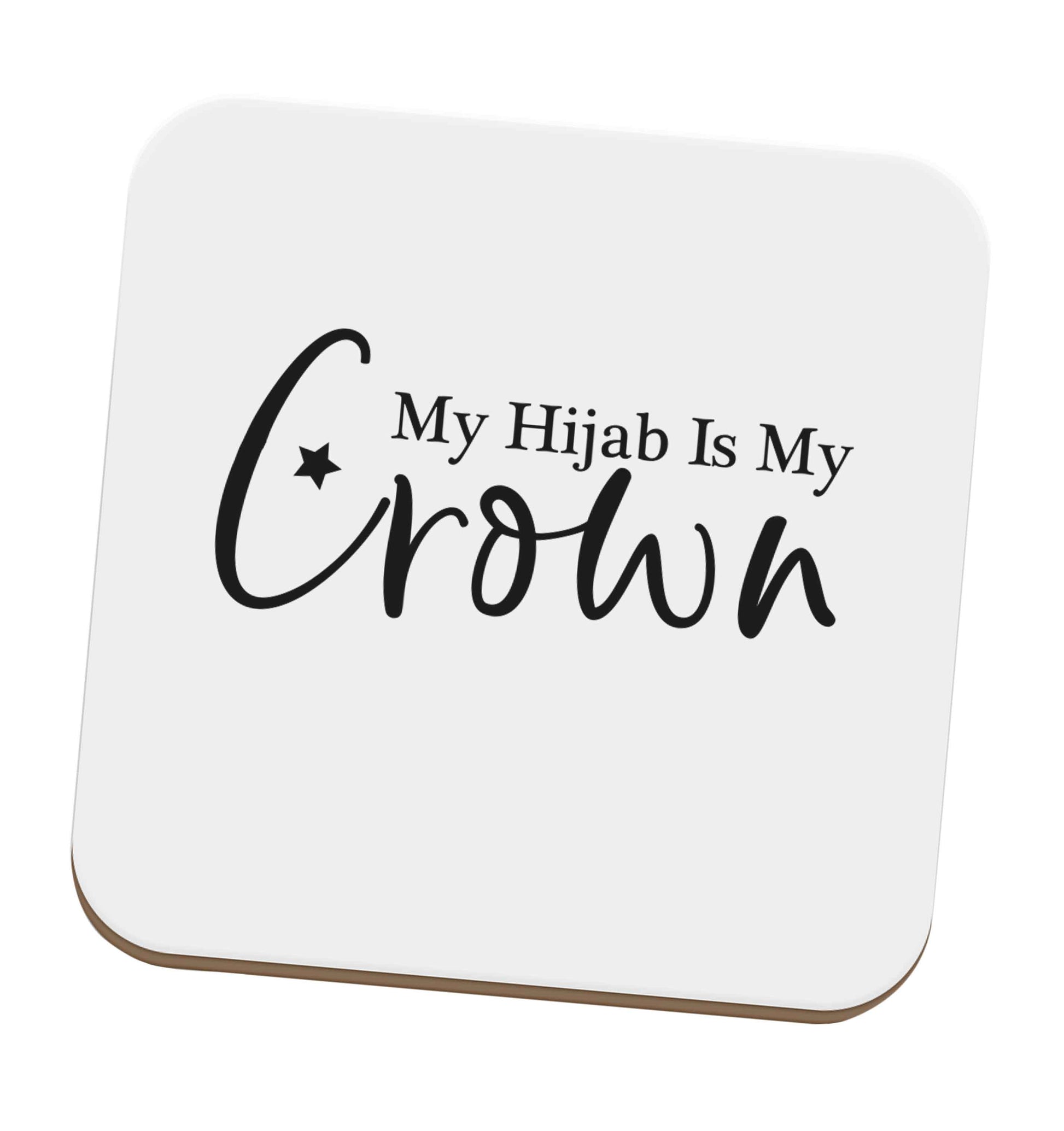 My hijab is my crown set of four coasters