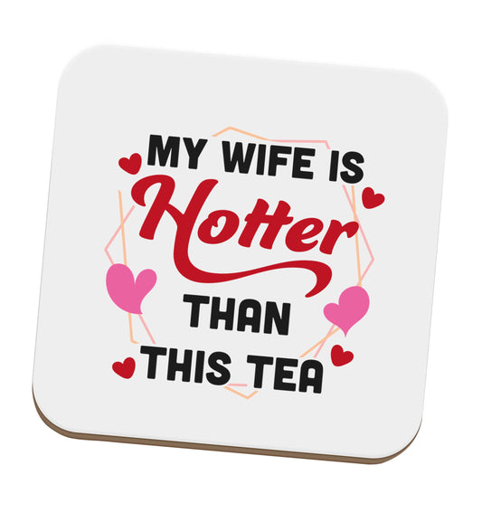 My wife is hotter than this tea set of four coasters