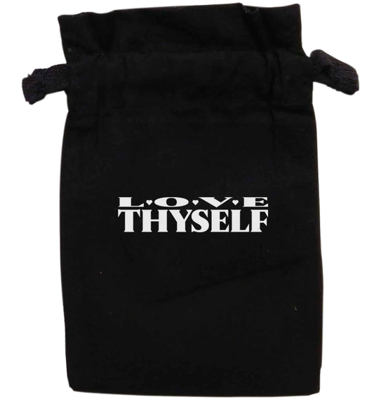 Love thyself | XS - L | Pouch / Drawstring bag / Sack | Organic Cotton | Bulk discounts available!