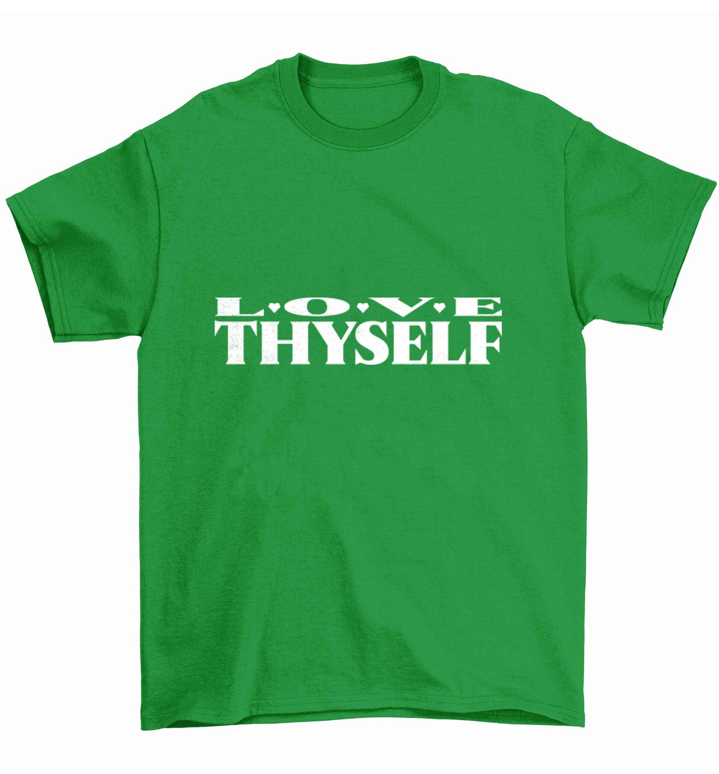 Love thyself Children's green Tshirt 12-13 Years