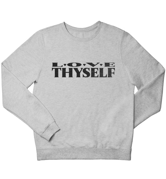 Love thyself children's grey sweater 12-13 Years