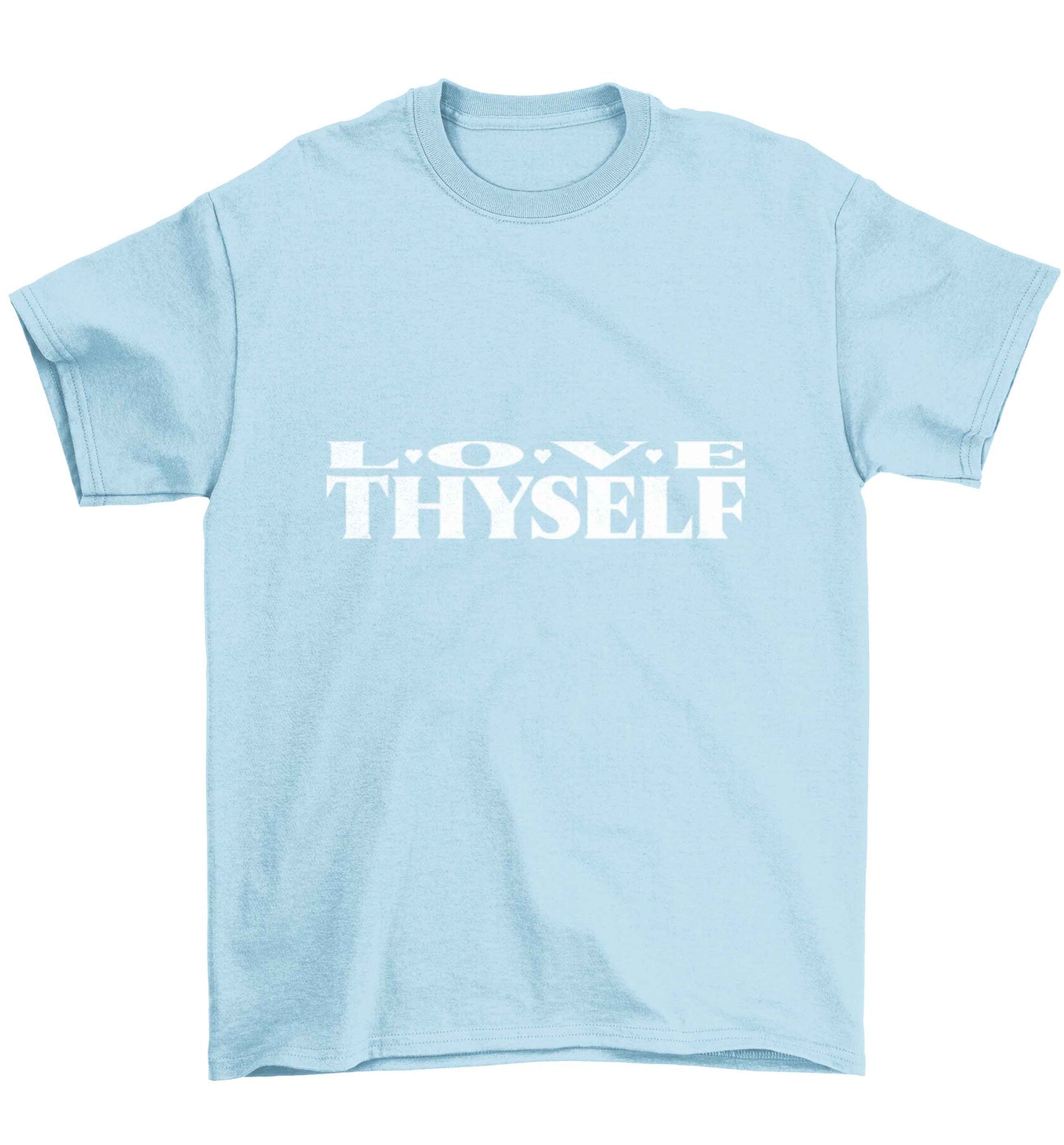 Love thyself Children's light blue Tshirt 12-13 Years