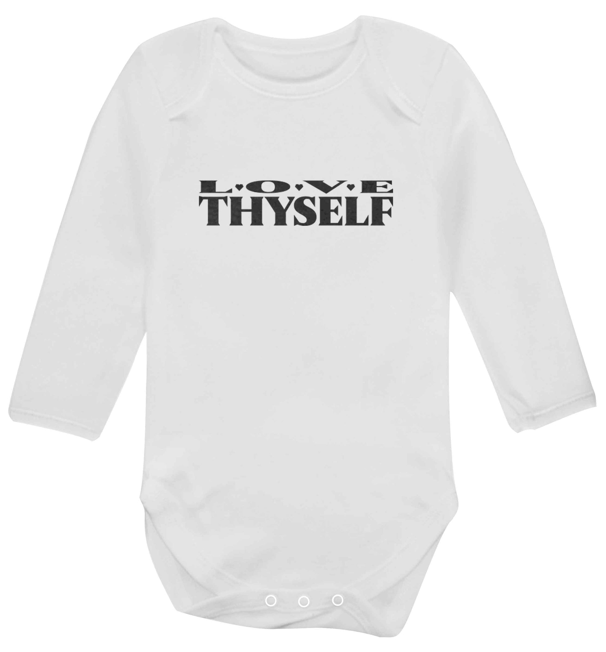 Love thyself baby vest long sleeved white 6-12 months