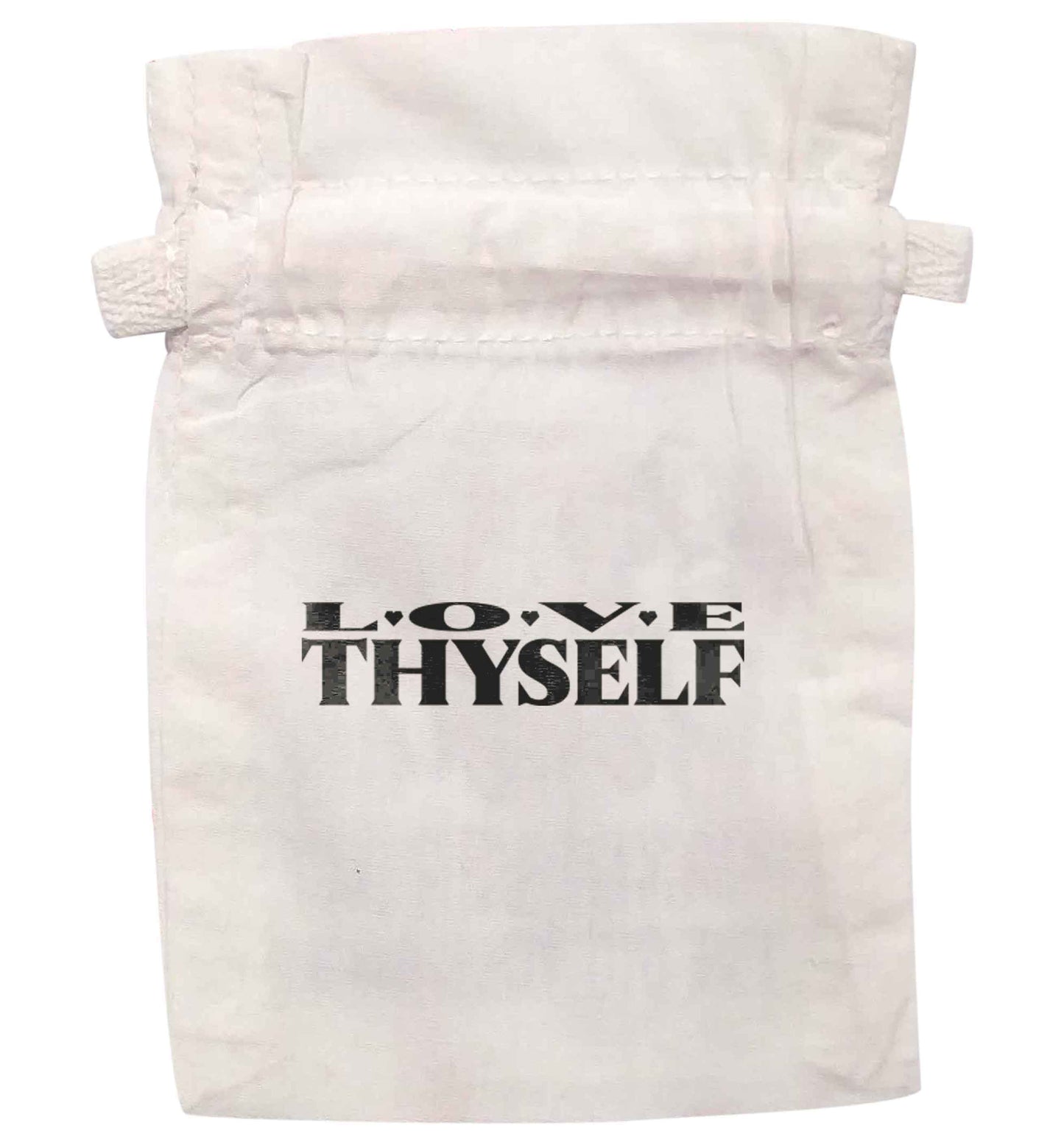 Love thyself | XS - L | Pouch / Drawstring bag / Sack | Organic Cotton | Bulk discounts available!