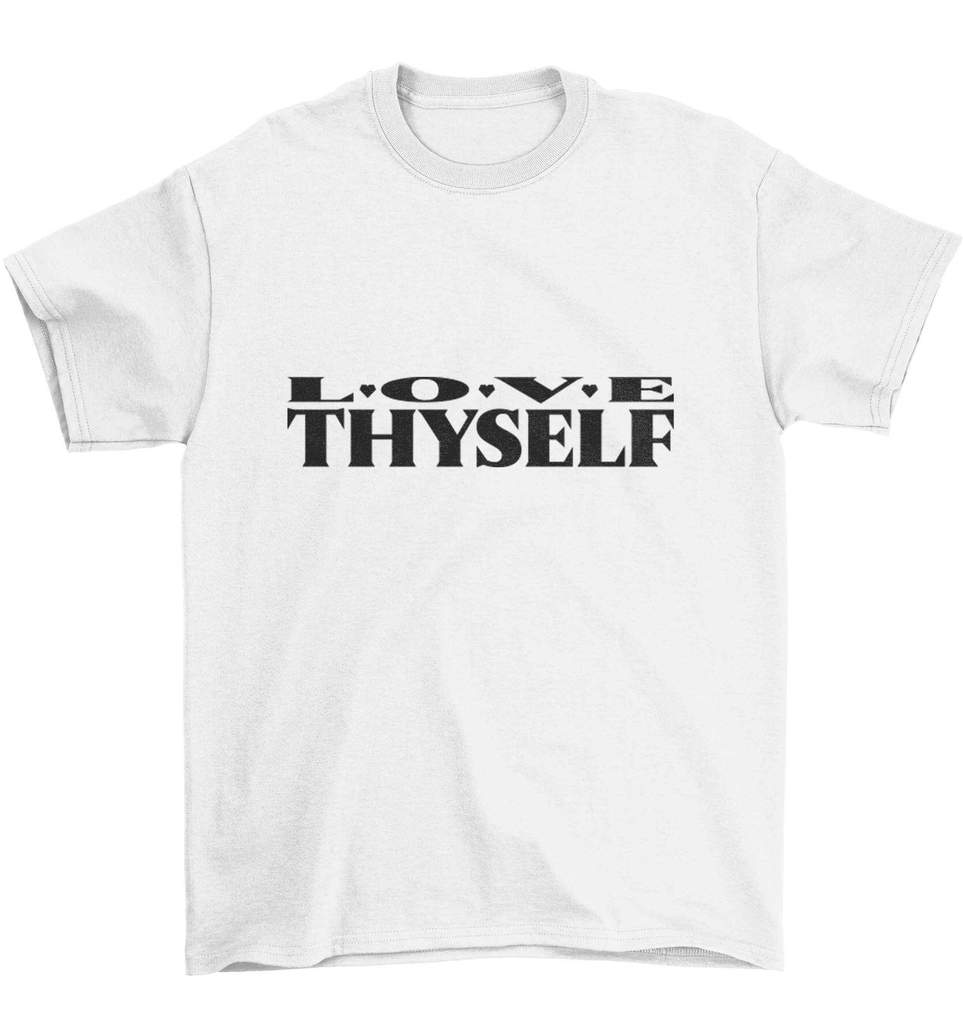 Love thyself Children's white Tshirt 12-13 Years