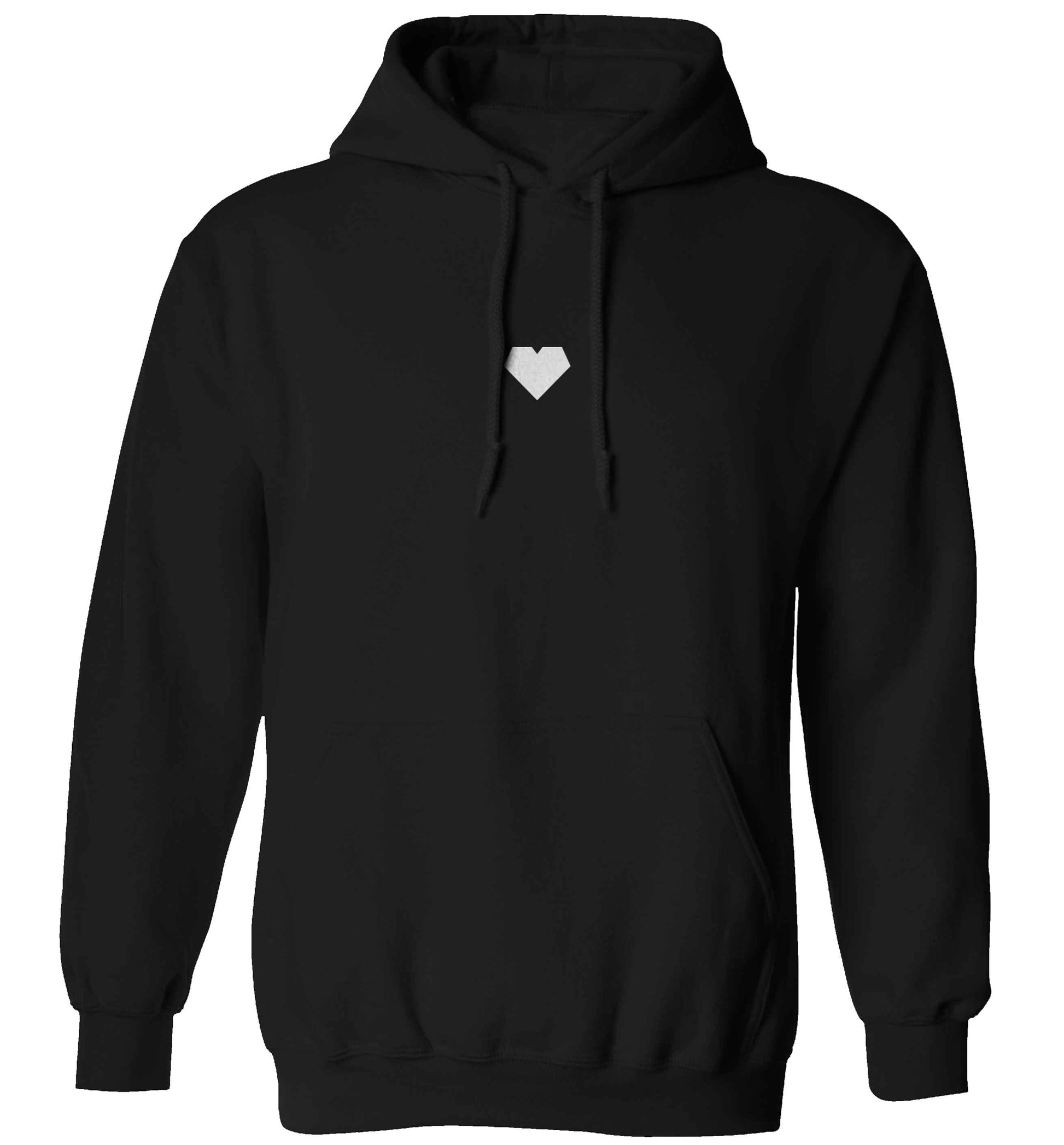 Tiny heart adults unisex black hoodie 2XL