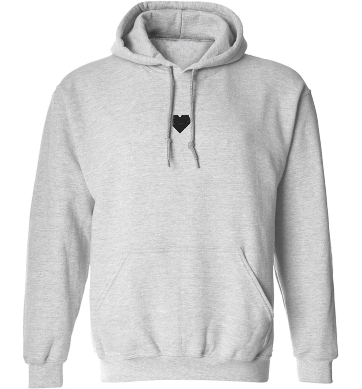 Tiny heart adults unisex grey hoodie 2XL