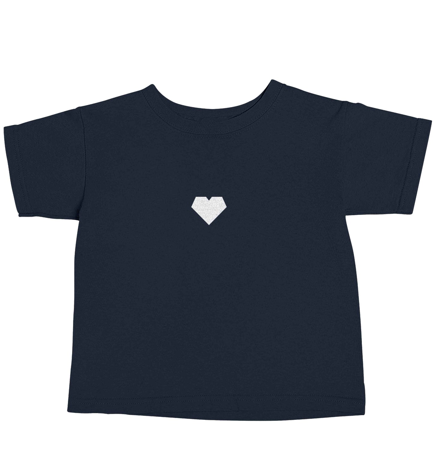Tiny heart navy baby toddler Tshirt 2 Years