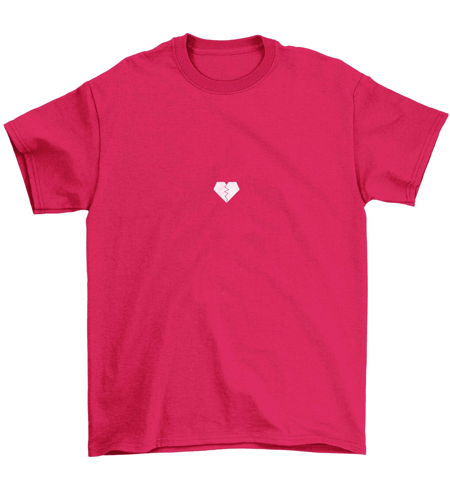 Tiny broken heart Children's pink Tshirt 12-13 Years