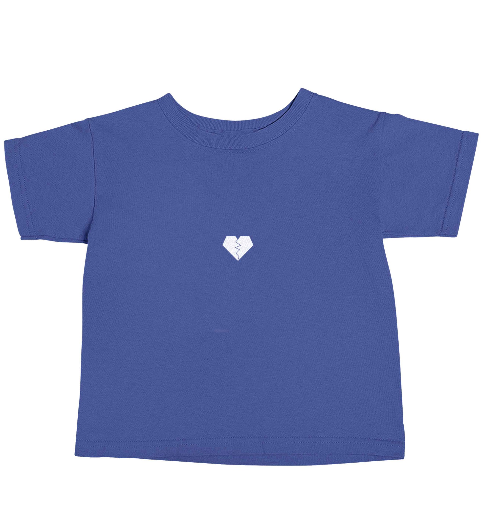 Tiny broken heart blue baby toddler Tshirt 2 Years