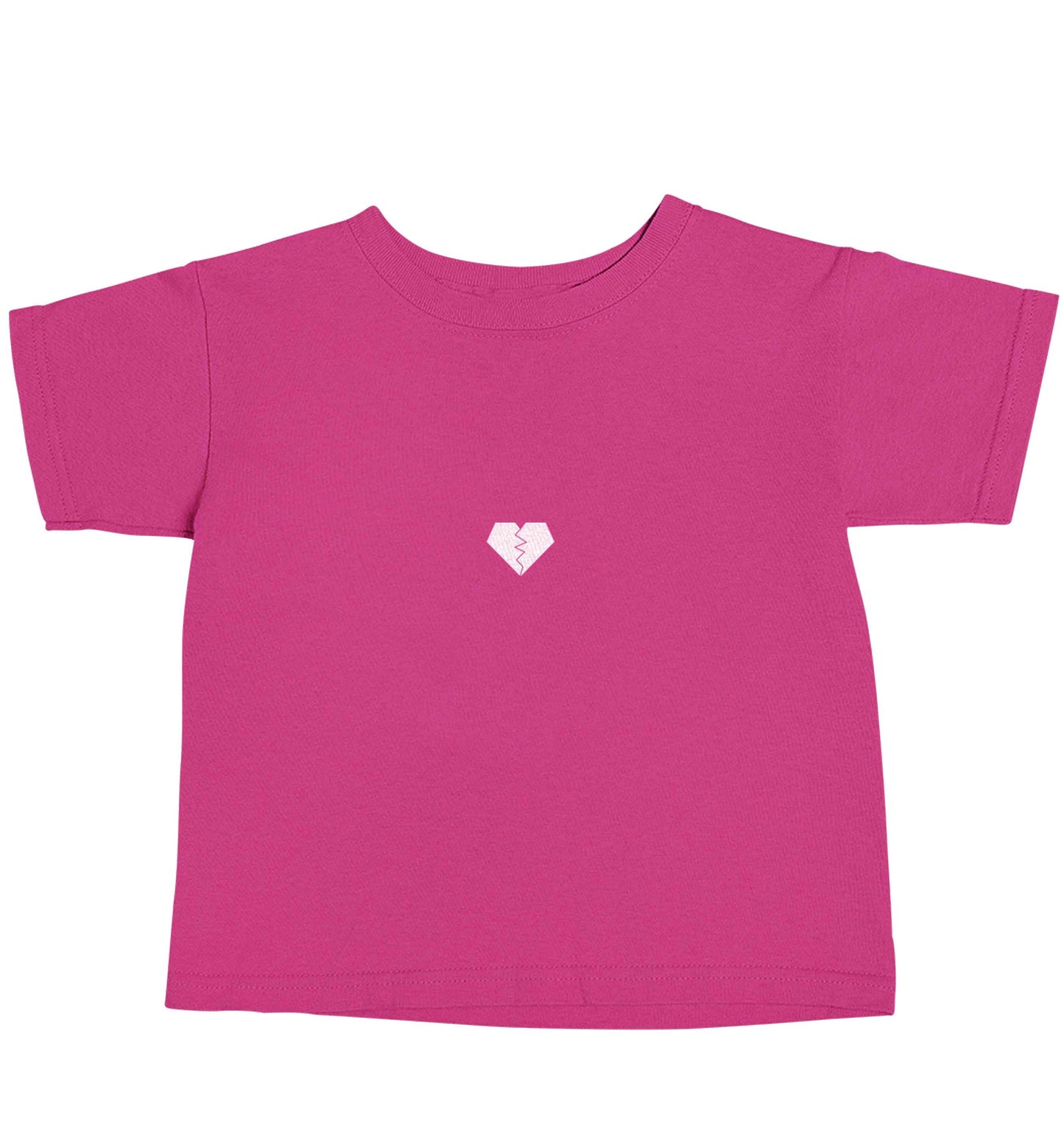 Tiny broken heart pink baby toddler Tshirt 2 Years