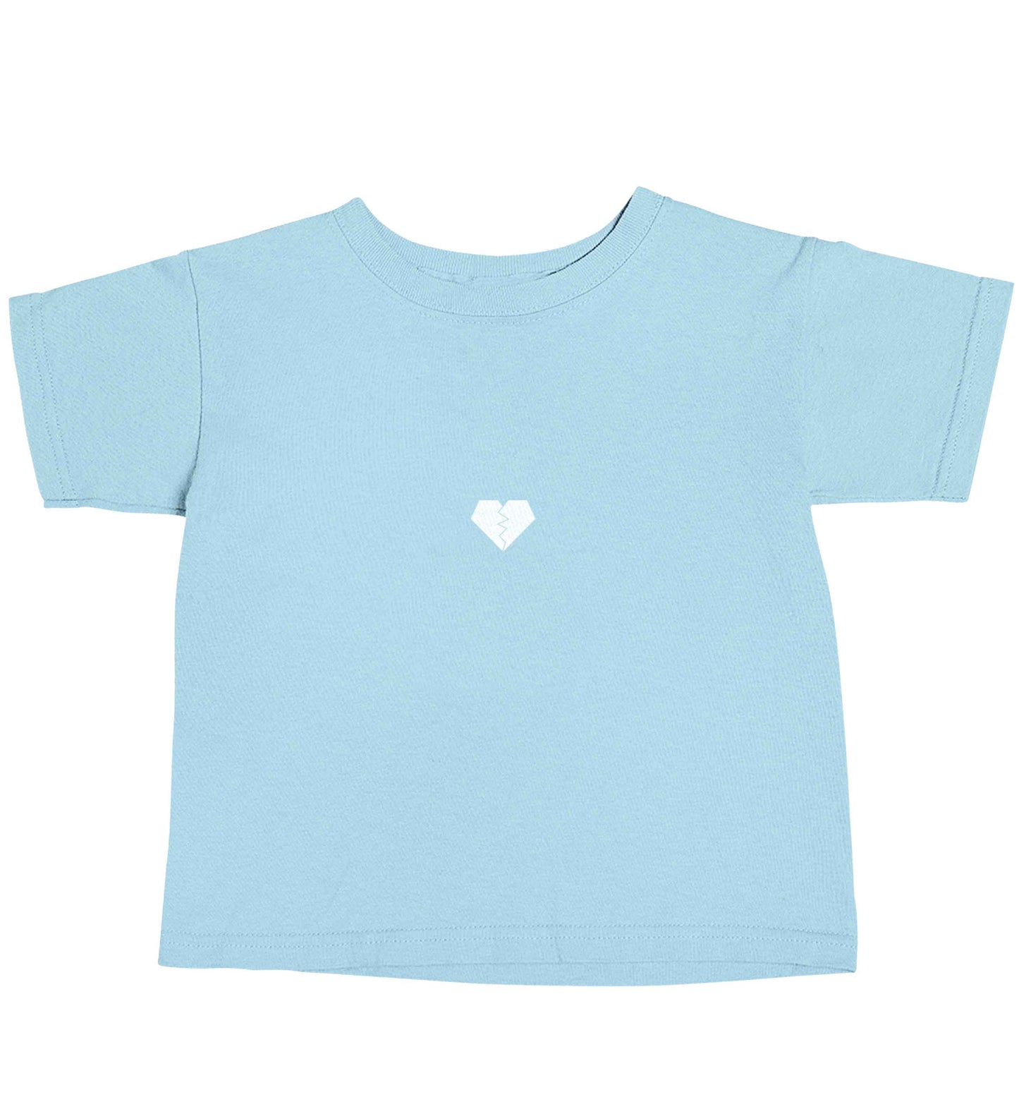 Tiny broken heart light blue baby toddler Tshirt 2 Years