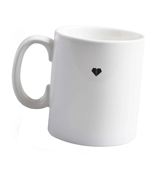 10 oz Tiny broken heart ceramic mug right handed