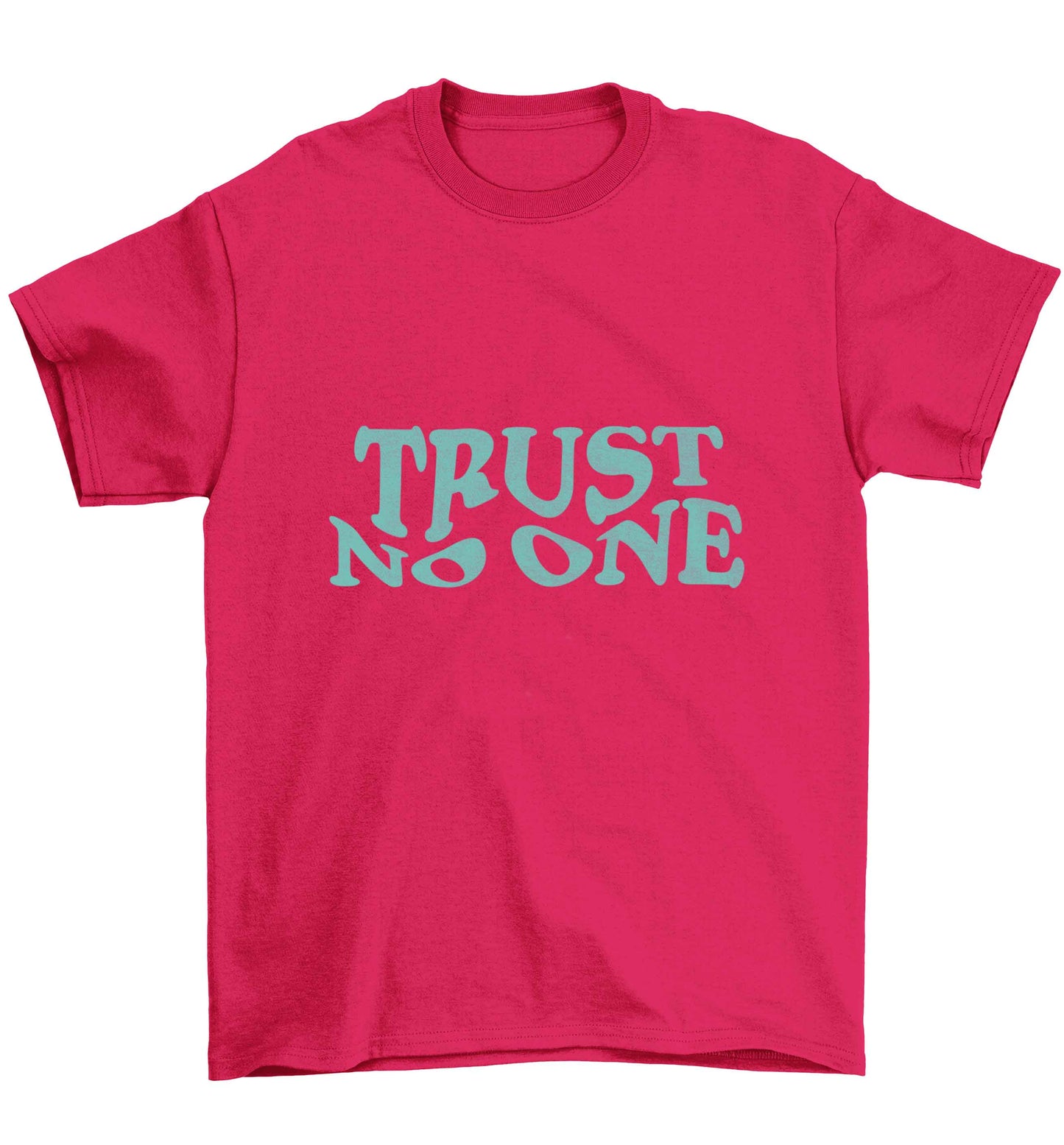 Trust no one Children's pink Tshirt 12-13 Years